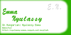 emma nyulassy business card
